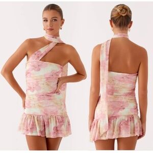 PEPPERMAYO Fleur Mini Dress with Neck Scarf US 2 AU 6 XS, NWT